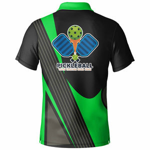 Maillot de padel personnalisé, polo de pickleball pour homme, t-shirt de sport en polyester respirant, uniforme d'entraînement de golf, OEM - Product Image 4