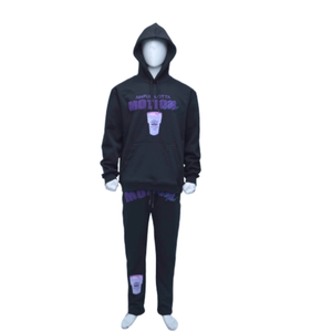 Chándal de alta calidad estilo streetwear con bordado de chenilla personalizado para hombre, logotipo personalizable. - Product Image 1