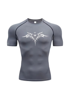 New <b>Compression</b> T <b>Shirt</b> <b>for</b> <b>Men</b> Short Sleeve Sport Fitness Running Cycling Gym Elastic Quick Dry Dynamic Fit Rash Guard Gear - Product Image 5
