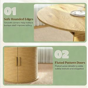 Tavolo da Pranzo in Stile Rustico Naturale con Scaffale Portaoggetti per Soggiorno (Solo Tavolo) - Product Image 4