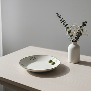 Plato Lateral de Porcelana Fina de Primera Calidad 3460985D-20, Nuevo, con Estampado de Rama de Olivo y Fruta - Product Image 3