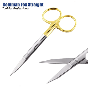 Ciseaux chirurgicaux Goldman Fox courbés TC 13 cm en carbure de tungstène pour la coupe des tissus et des sutures, en acier inoxydable, ensemble professionnel de précision - Product Image 1