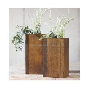 Vase à fleurs en bois naturel de bonne qualité, style classique pour décoration intérieure, décoration de table, offre spéciale, meilleure pièce - Product Image 4