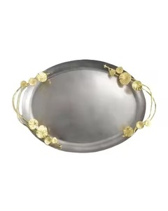 Bandeja de Metal Hecha a Mano para Chocolate, Bandeja de Acero Inoxidable para Servir Postres, Plato para Exhibir Dulces, Uso en Cocina y Comedor - Product Image 1