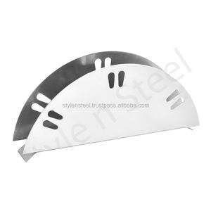 Vente en gros de porte-serviettes en acier inoxydable ronds de serviette de table en métal argenté porte-serviettes en papier à prix réduit - Product Image 3