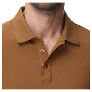 Polo homme uni avec logo personnalisé sur le devant et impression, tissu tricoté respirant, design boutonné, manches courtes - Product Image 5