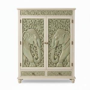 Exportador Indio de Gabinetes de Almacenamiento de Madera con Motivo de Elefante Hechos a Mano para el Hogar o la Oficina, Disponibles a un Precio Accesible - Product Image 4