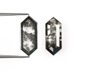 Diamante Cultivado en Laboratorio de 4.0 Ct, Corte Hexagonal, Tipo Sal y Pimienta, Certificado por IDC, Valoración de Terceros para Joyería, de un Exportador Indio de Diamantes - Product Image 2