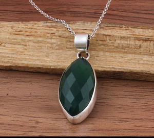 Natural Green Zircon Marquise Charms 925 Sterling Silver Platinum Plated Vintage Wholesale Marquise Cut Gemstone Jewelry Unisex - Product Image 2