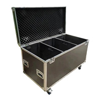 Valise de transport professionnelle sur mesure pour câbles et accessoires, avec séparateurs et roues de 4 pouces