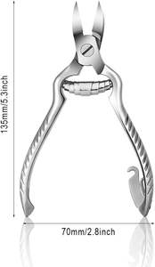 Coupe-ongles en acier au carbone UBI 15 cm, lame tranchante, pour ongles épais/encrochés, ouverture large (20 mm), pince de podiatre, verrouillage enfant - Product Image 3