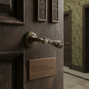 Poignée de porte en bronze antique Verdant Fleur avec motif floral sculpté, levier décoratif de luxe pour portes intérieures, maison et bureau - Product Image 3