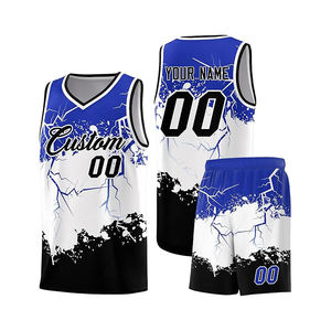 Uniformes de Baloncesto Transpirables de Poliéster, Jersey y Pantalones Cortos Personalizados para Hombre, Secado Rápido, Bordado Directo, Conjunto de Entrenamiento para Equipo - Product Image 2
