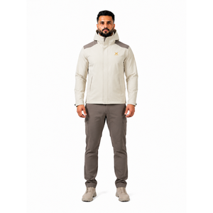 Veste technique de chasse pour homme, coupe-vent, en nylon laminé 3 couches, de luxe, pour activités urbaines et extérieures, personnalisable OEM avec logo frontal - Product Image 1