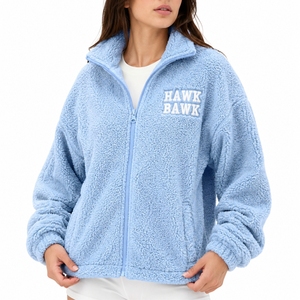 Giacca in pile Sherpa personalizzata da donna, morbida, calda, comoda, leggera, di alta qualità, moderna, da viaggio, per donna - Product Image 1