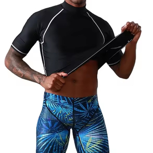 Maillots de bain pour hommes à séchage rapide, manches courtes, sublimation personnalisée, pour cyclisme et natation – Grande Vente - Product Image 2
