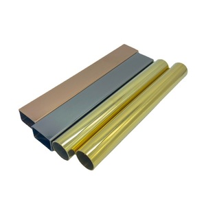 Tuyau ovale plat en acier inoxydable noir titane 201, diverses tailles croisées, pour décoration intérieure, anti-traces de doigts, tuyau coloré - Product Image 6