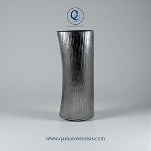 Vase à fleurs en forme de bouteille en aluminium nickelé noir avec motif en relief pour la décoration de la maison, la décoration de bureau, la décoration de salle à manger, la décoration de mariage - Product Image 4