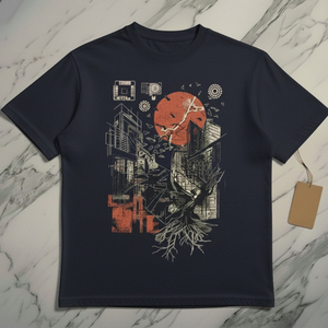T-shirts décontractés vintage pour hommes, coupe oversize, épaules tombantes, vêtements d'été respirants - Product Image 1