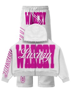 Ensemble de pantalon baggy et sweat à capuche zippé multicolores |    Ensemble de vêtements de rue graphiques de luxe, fabricant OEM à marque privée - Product Image 4