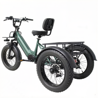 Vélo électrique cargo rapide avec pneus larges 20*4 pouces, moteur arrière sans balais 48V, cadre en aluminium, batterie intégrée, 7 vitesses et freins à disque