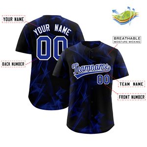 Custom Made Plus Size Summer Baseball Jersey Wholesale Blank Sublimation Printed Team Jerseys Cotton/Polyester Breathable Quick - Product Image 3
