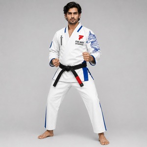 Uniforme de karaté de qualité supérieure avec tissu doux, coutures robustes et excellente liberté de mouvement. Uniformes de karaté à séchage rapide. - Product Image 1