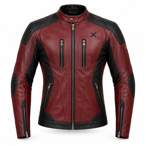 Veste de moto en cuir de la collection Capsule |   Noir Bourgogne Marron Bleu |   Fabricant OEM ODM |   Qualité de conception haut de gamme | - Product Image 1
