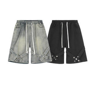 Unisex <b>Camo</b> Denim Shorts <b>Men</b> Women Woodland Camouflage Acid Wash Baggy Knee Length Jean Shorts Streetwear Summer Jorts Wholesale - Product Image 3