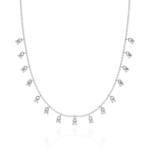 Collier en argent sterling 925 avec pendentif en moissanite taille brillant rond, bijou pour mariage, fiançailles, cadeau - Product Image 4