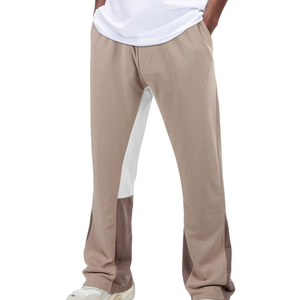 Men Flare Sweatpants Relaxed Wide Leg <b>Trousers</b> Cotton <b>Jogger</b> Pants Casual Streetwear Fashion Wholesale Custom Order - Product Image 2