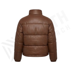 Hooded Quilted Waterproof <b>Bubble</b> Jacket Black Full Sleeve Winter Windproof Cotton Shell Knitted Fabric Polyester Filling Stand - Product Image 2