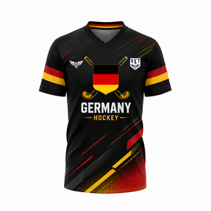 เสื้อฮอกกี้แบบสั่งทำพิเศษ แรงบันดาลใจจากเนเธอร์แลนด์ เสื้อกีฬาทีมแบบซับลิเมชั่น แห้งเร็ว ระบายอากาศได้ดี ชุดฮอกกี้ OEM - Product Image 3