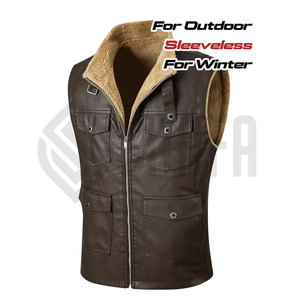 Chaleco de Cuero para Hombre, Venta al Por Mayor, Servicio OEM, Nuevo Modelo, Resistente al Viento y Transpirable - Product Image 2