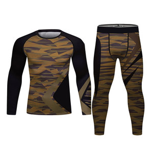 Conjunto de compresión de la mejor calidad de marca privada para hombre, servicio OEM con logotipo personalizado, conjunto de ropa de compresión para hombre - Product Image 1