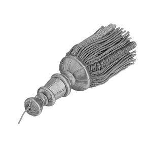 Nouveaux pompons décoratifs en argent massif de qualité supérieure pour uniformes de cérémonie, accessoires vestimentaires et garnitures - Product Image 2