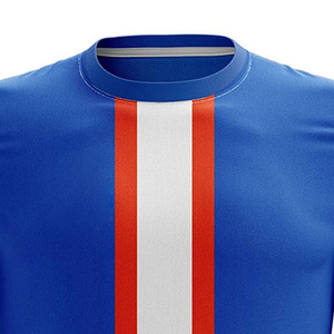 เสื้อฟุตบอลออกแบบเองได้ แบบเรียบๆ สำหรับสกรีนลายด้วยความร้อน เหมาะสำหรับนักกีฬา ใส่ได้ทั้งชายและหญิง แขนสั้น ระบายอากาศได้ดี แห้งเร็ว - Product Image 3