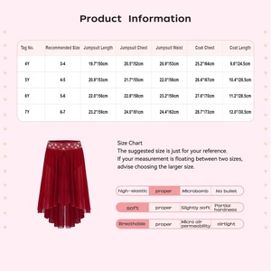 ชุดเต้นรำสำหรับเด็กผู้หญิงอายุ 6-16 ปี ชุดแสดงเต้นรำแนวลิริคอล กระโปรงสำหรับการแสดงบนเวที ชุดเต้นรำลาติน ชุดสำหรับเรียนเต้น - Product Image 6
