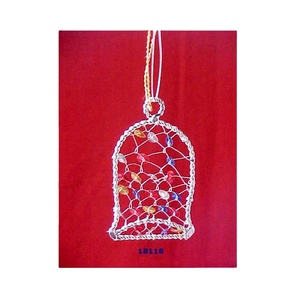 Tela antigua hecha a mano personalizar cuentas de forma X Mas adornos colgantes para Navidad - Product Image 1
