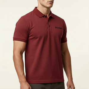 Summer Men's Short-Sleeved Polo <b>Shirt</b> with Custom Embroidery Logo 100% Cotton Polo <b>T</b>-<b>Shirt</b> - Product Image 2