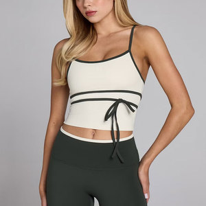 Débardeur de sport moulant sans manches pour femme, avec dos à bretelles, en élasthanne, idéal pour le fitness et la musculation – Vente en gros personnalisée - Product Image 1