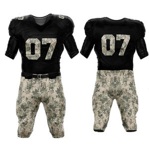 Uniforme de Fútbol Americano Personalizado para Hombre, Conjunto de Jersey con Impresión por Sublimación, Secado Rápido, Cuello en V, Estilo Deportivo, Servicio OEM - Product Image 1