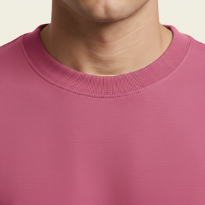 โรงงานผลิตเสื้อยืดผ้าฝ้ายสีชมพูแบบกำหนดเอง รับผลิตเสื้อยืด OEM ODM แบรนด์ส่วนตัว ผลิตจำนวนมาก 180 GSM - Product Image 5