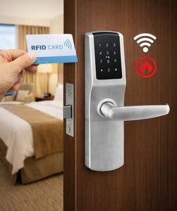 Smart RFID Hotel <b>Lock</b> SS304 Fireproof Door <b>Lock</b> ANSI Mortise UL Certified <b>Key</b> Card <b>Lock</b> for Hotels - Product Image 3