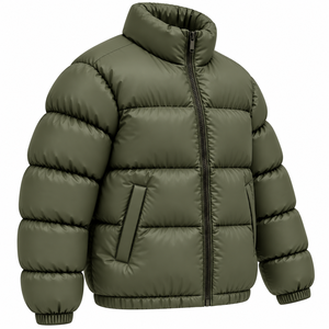 Chaqueta Acolchada para Hombre al por Mayor, Abrigo Cálido de Invierno, Chaqueta de Burbujas Gruesa para Exteriores, Chaqueta Acolchada de Color Sólido Personalizada para Hombre, Estilo Urbano - Product Image 3