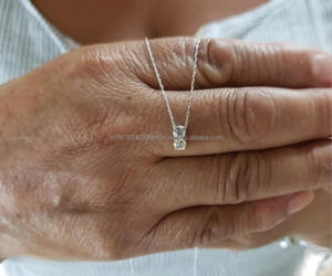 Pendentif en or massif 14KT pour femmes, fiançailles ou mariage-Bijoux de mode certifiés IGI. - Product Image 4