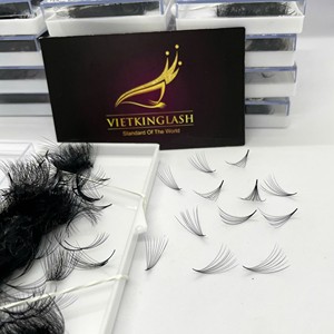 Extensions de cils d'usine, courbure CC/D/DD/M/L, 10D 0.07 C, éventails préfabriqués faits à la main, volume doux, cheveux synthétiques, aspect naturel, fini mat - Product Image 1