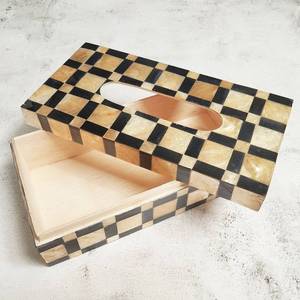 Boîtes à mouchoirs personnalisées, faites à la main, écologiques, en os recyclé, avec incrustations et revêtement mat, pour la décoration intérieure et la revente en magasins. - Product Image 6