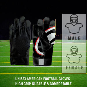 Black Outdoor Sports Gloves Breathable Mesh Design Classic Style for Football Use - Product Image 4