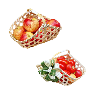 Panier-cadeau artisanal en paille de bambou, durable, élégant et naturel, emballage écologique, artisanat vietnamien - Product Image 1